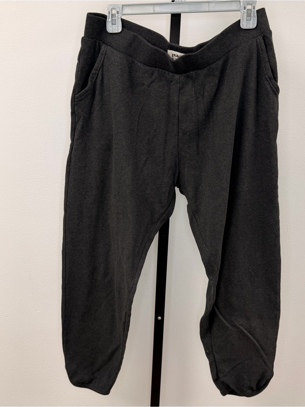 Pact Organic Cotton Airplane Tulip Hem Gray Pants Women’s Size XL - Picture 2 of 8